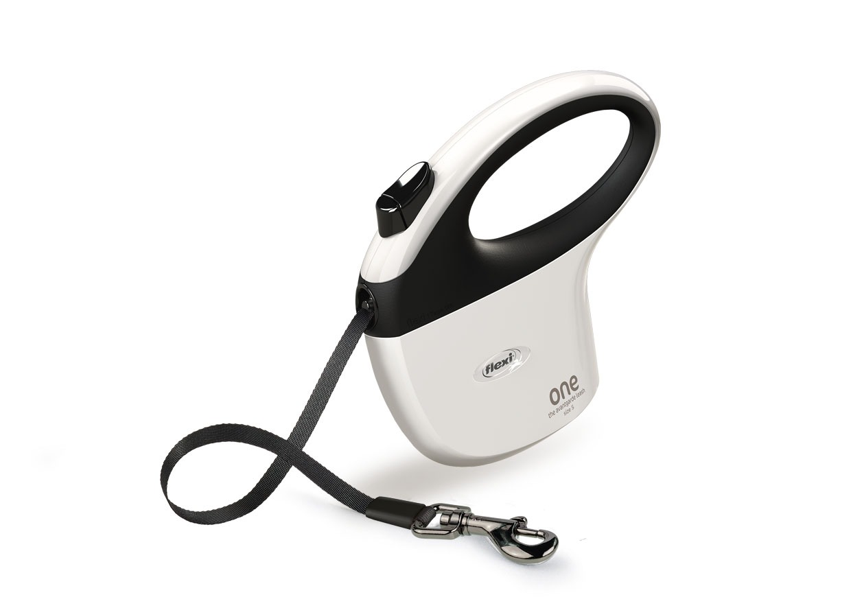 One - the avantgarde leash S Tape 5m white/black